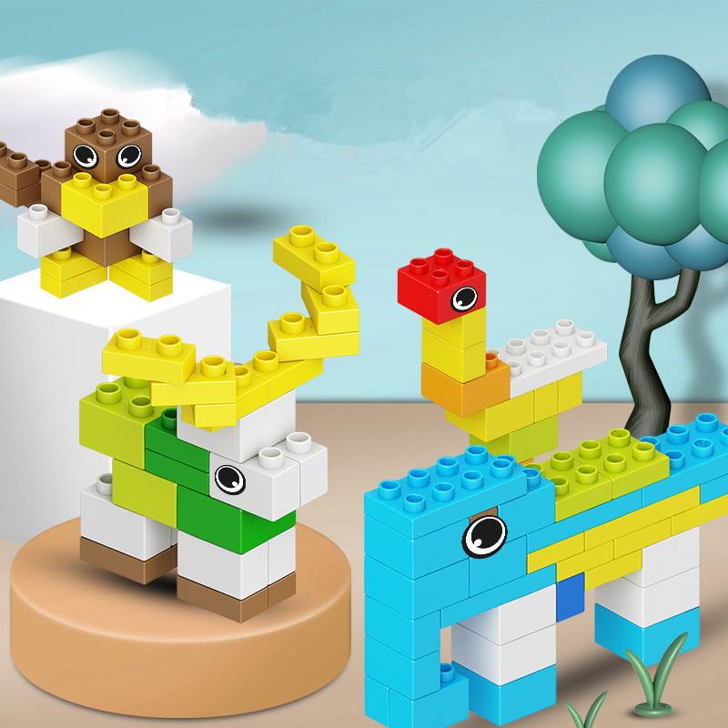 500g DIY MOC Farbe Zufällig Zusammenbau Große Bausteine Lose Grundbausteine Klassische Modellbausteine Kreative Sets Pädagogisches Babyspielzeug