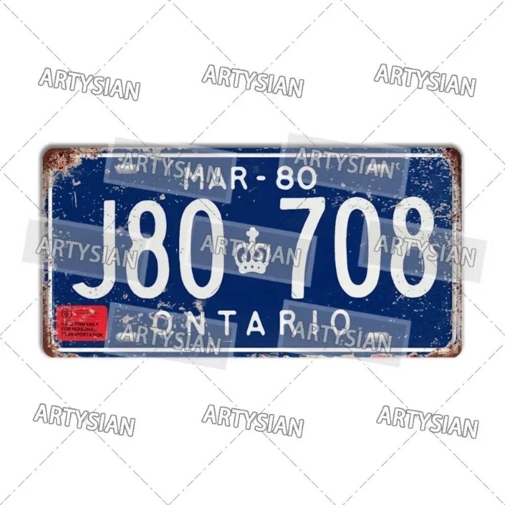 

State License Plate Metal Car Decor 15x30cm