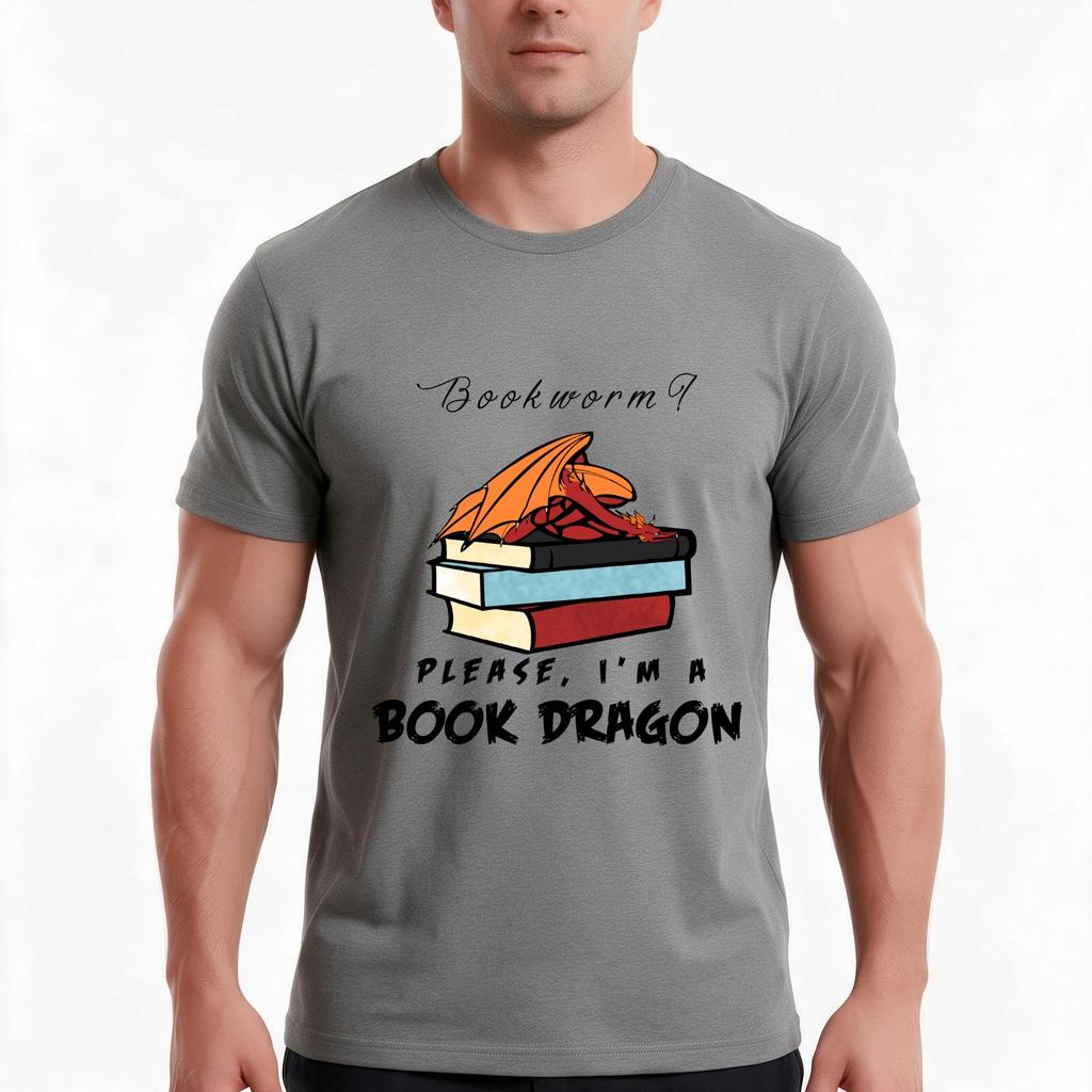 Bookworm Please Im a book dragon TShirt Summer Casual Cotton Tee Oversized Streetwear Tops Vintage Graphic Print