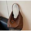 Suede bag women's large capacity autumn and winter versatile single shoulder mother bag commuter dumpling bag