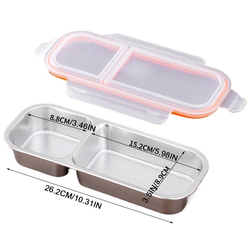 Snack Pack Containers Stackable Reusable Fruit Box With Divider Multi Compartment Leakproof Silicone Sealed Food Storage For