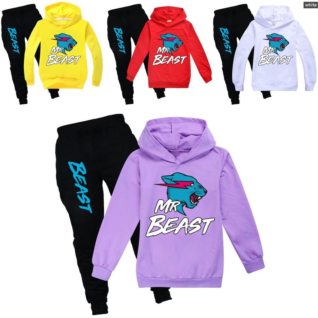 Conjunto de Sudadera con Capucha y Pantalones Jogger de Algodón de Dibujos Animados para Niños, para Jugar Activamente y Uso Casual