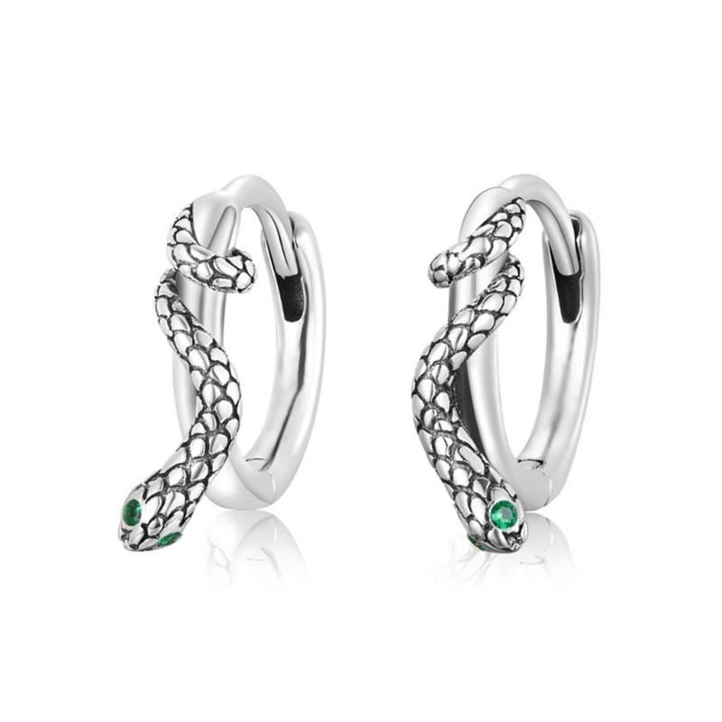 

Punk Snake Winding Stud Earrings Fashion Metal Piercing Earrings Vintage Ear Stud Simple Hoop Earrings Jewelry Gift 1