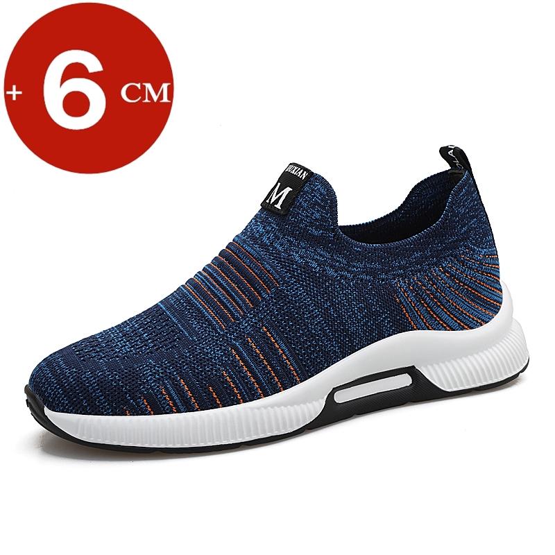 Herrenmode Sneaker Erhöhungsschuhe Aufzugsschuhe Höhermachende Schuhe Einlegesohlen 6CM Herren Alltagsleben Höhenvergrößernde Schuhe