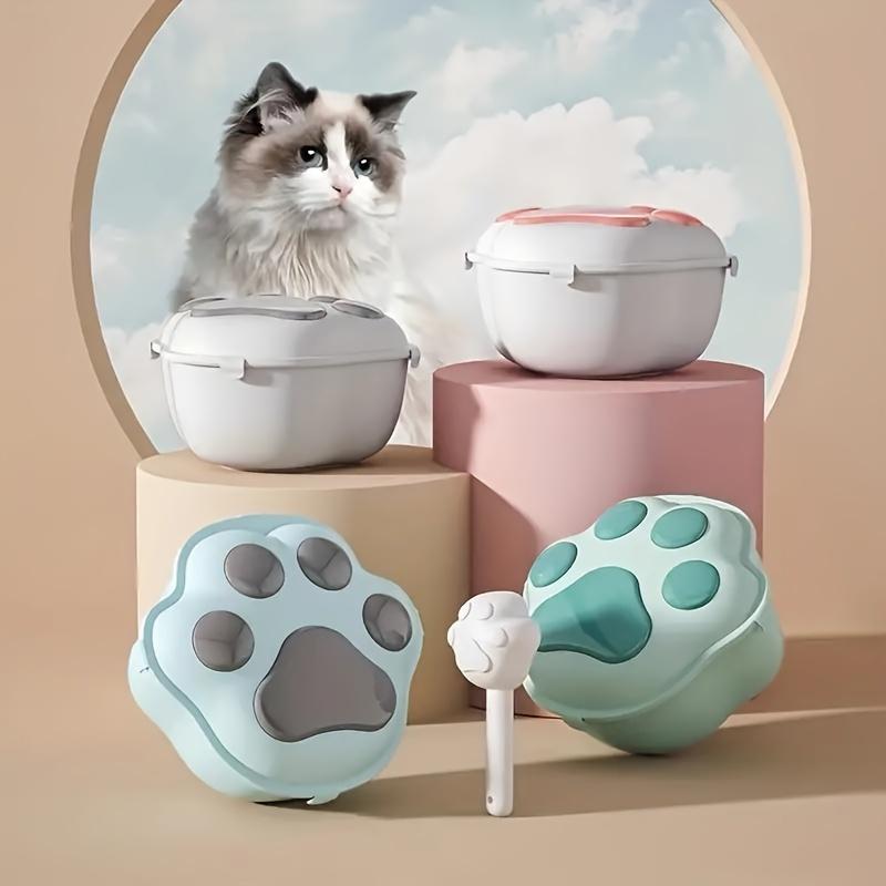 Claw-Shaped Pet Food Storage Container for Keeping Your Cat's Food Fresh and Moisture-Free with Large Capacity