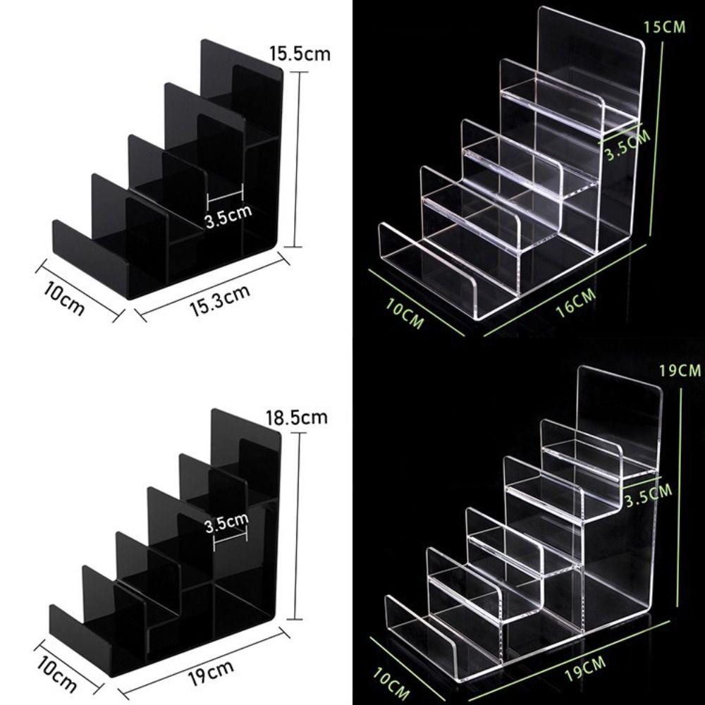 Transparent Display Shelf 2-5 Tiers Makeup Storage Rack New Jewelry Racks Organizer Handbag Purse