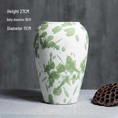 Jingdezhen Retro Ceramic Flower Vase & Earthenware Pot