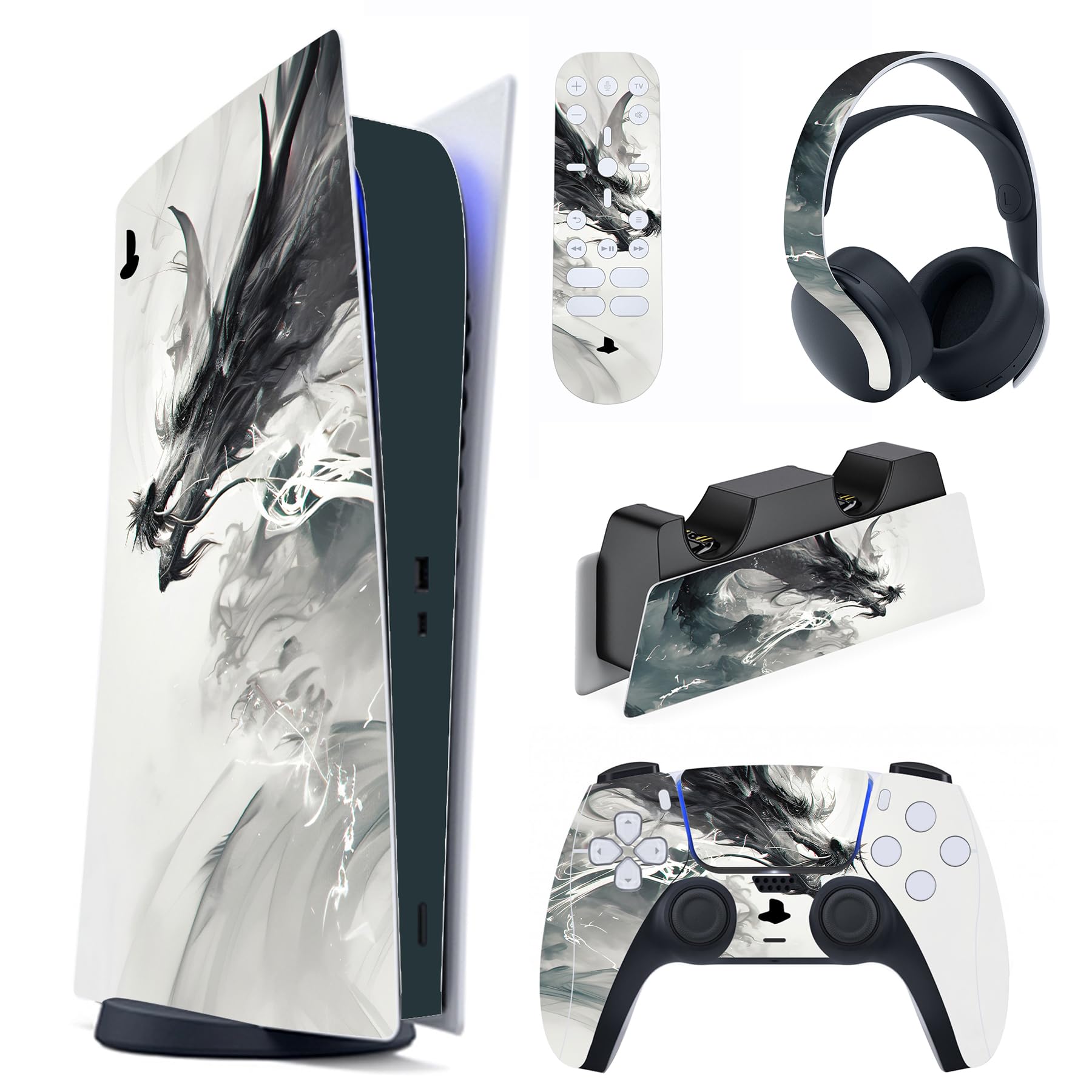 

Наклейка стікер для консолі PlayVital ps5 наклейка вінілова наклейка для контролера ps5 зарядна станція гарнітура пульт дистанційного керування Spirit (цифрова версія), &