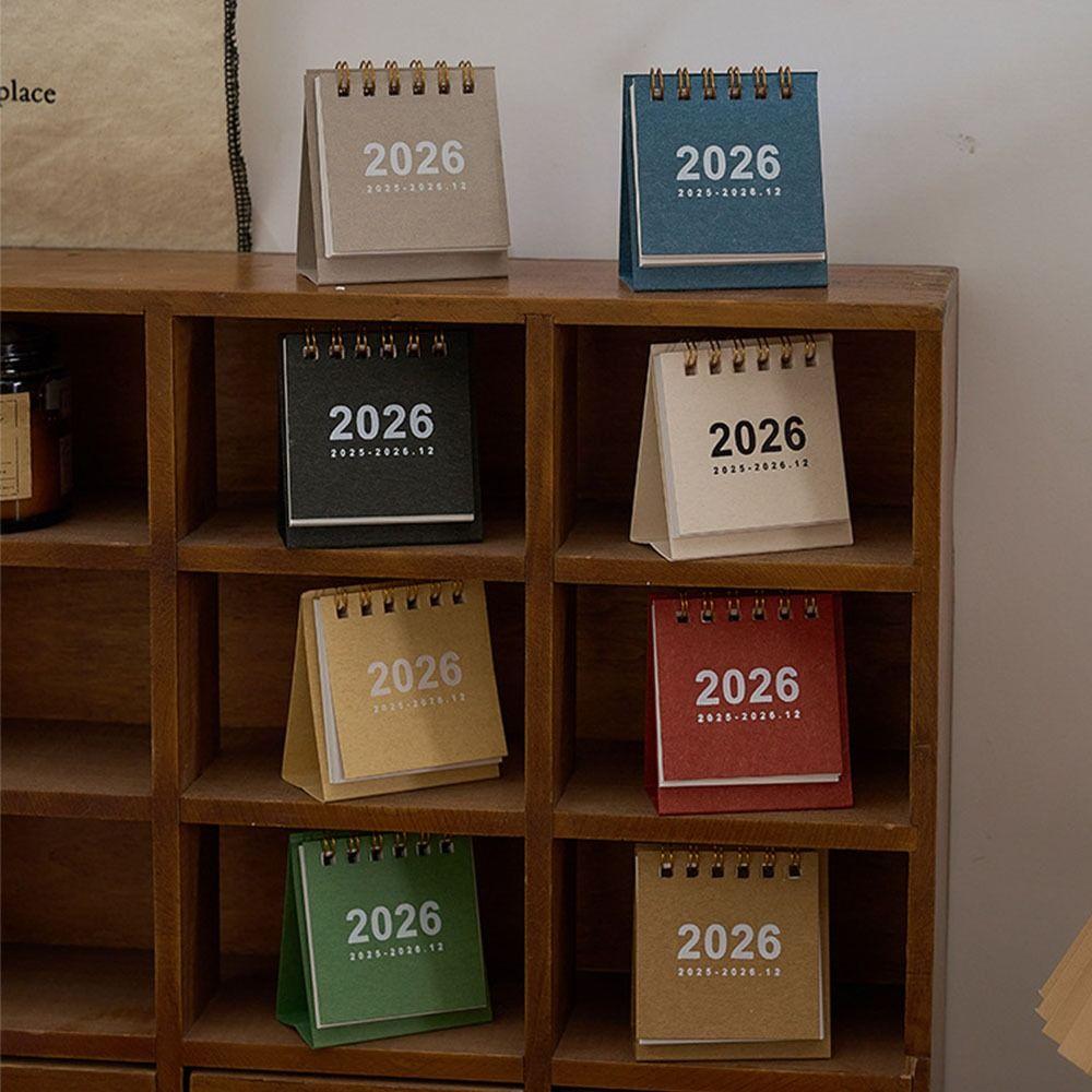 Desktop Decoration Mini Calendar Portable Schedule Planner Simple 2026 Desk Calendar  Gifts