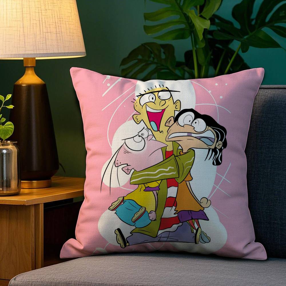 E-Ed Edd N Eddy Pillow Case Anti-dustmite Pillowcase Invisible zipper silky Sofa cushion cover
