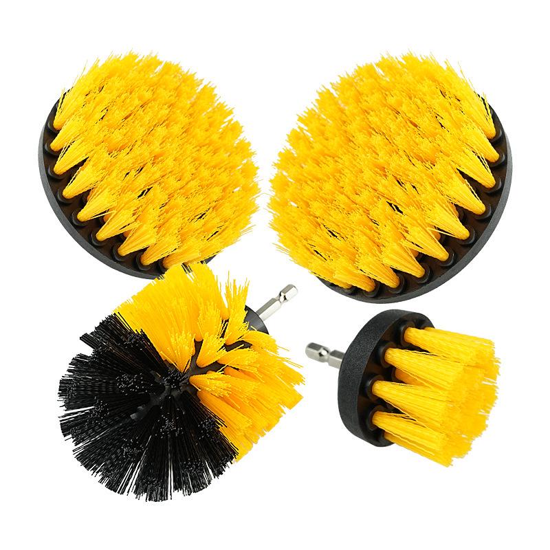 4-Piece Cross-Border Electric Drill Cleaning Brush Set for Car Wheels and More