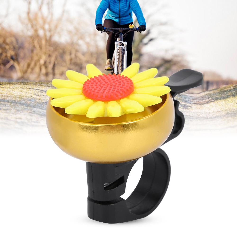 Quality Ultralight Bicycle Bike Flower Decor Bell Cute Looking Clear Sound(yellow)