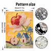 Pearl Painting DIY Kit Apple Flower House Landscape Frameless Sparkling Bead Art Canvas Creative Home Decor Craft for Beginners