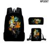 3Pcs Set Book Bags Kids Bags 3D New Gas Lamp Area The Gaslight District Backpack Student Backpack Crossbody Bag Pen Bag