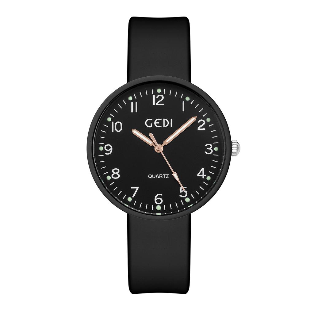 Summer Jelly Silicone Watch Fashionable And Simple Student Luminous Watch Women'S Quartz Waterproof Watch