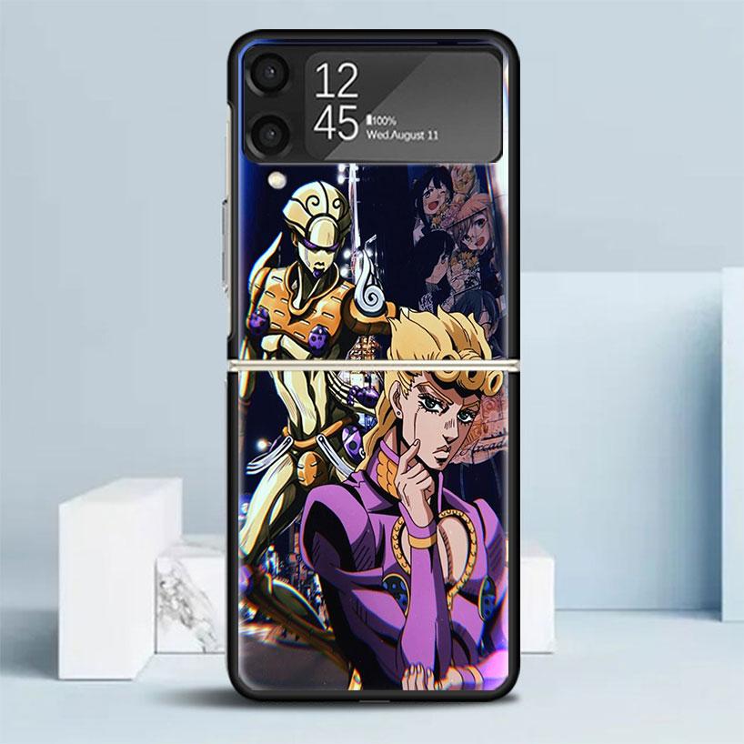 JoJo Adventure Giorno Giovanna Phone Case For Samsung Galaxy Z Flip7 Flip6 5G Flip5 Flip4 Flip3 ZFlip 7 6 3 4 5 Shockproof Back