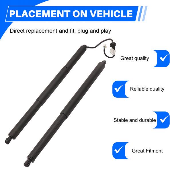 1 Pair Tailgate Lift Support Rods for 2020-2022 Tesla Models (150060100A, 150060200A)