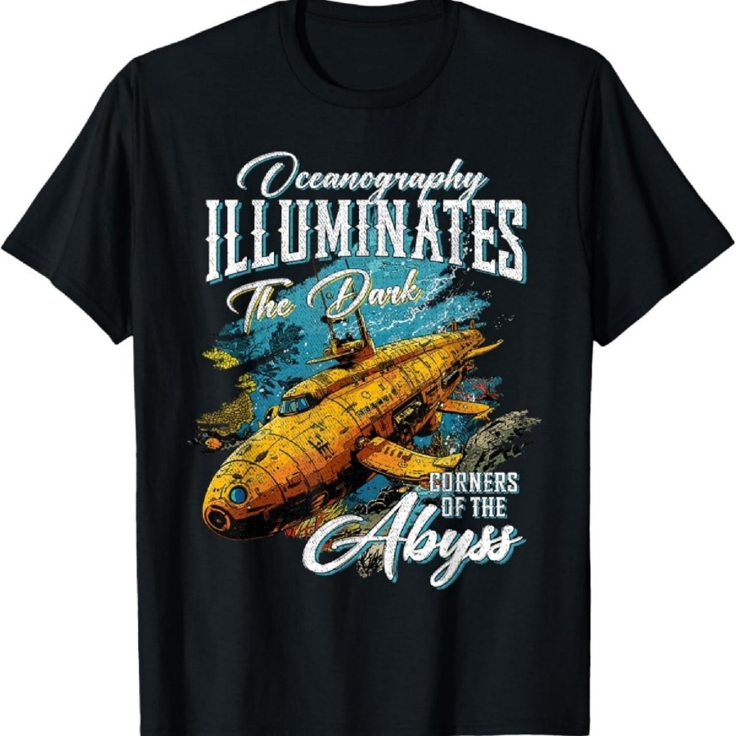 Oceanography Illuminates the Dark Corners of the Abyss T-Shirt S