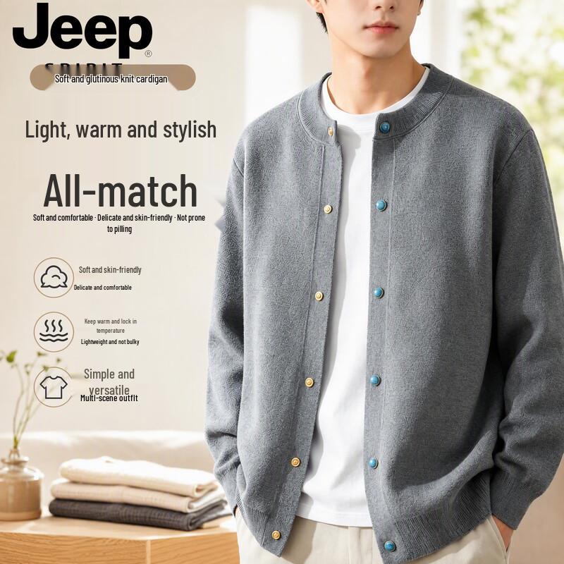JEEP SPIRIT Men's Casual Knit Cardigan