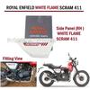 Royal Enfield "White Flame Right Side Panel With Decal" For Scram 411