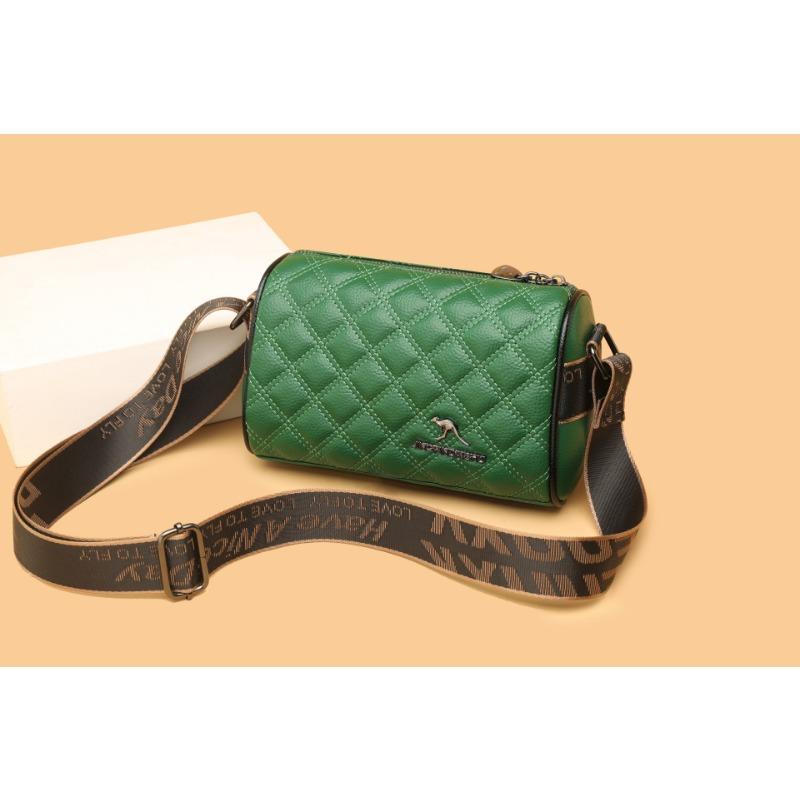 Embroidery Thread Rhombus New Trendy Fashion Shoulder Bag Messenger Bag High-end Large-capacity Pillow Bag