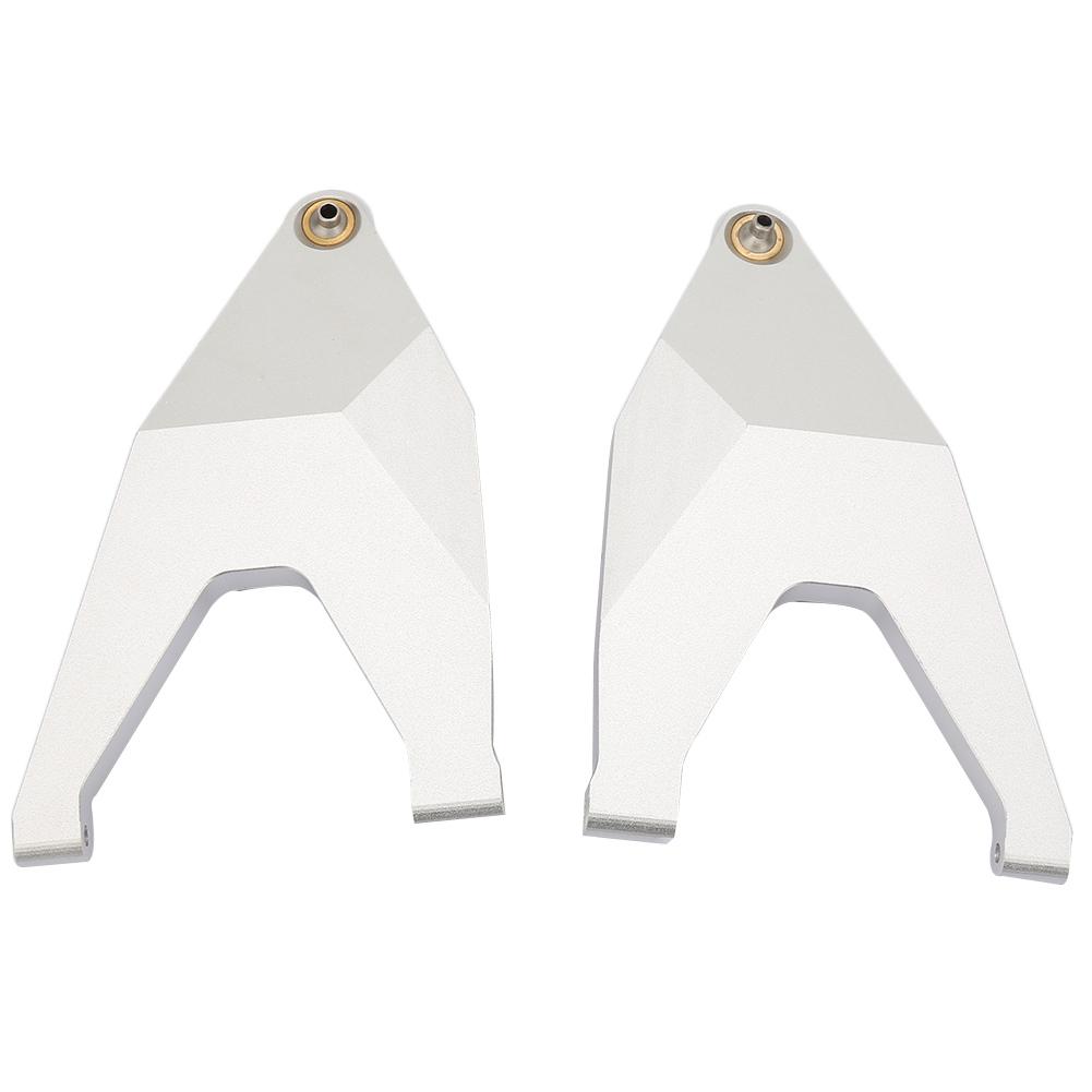 2PCS Metal Front Lower Suspension Arm Pull Rod for TRAXXAS UDR RC Truck Model(Silver)
