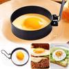 Egg Rings, 9cm Non-Stick Frying Rings for Pancakes and Hamburgers, Stainless Steel Egg Mold with Handle for Perfect Round Eggs
