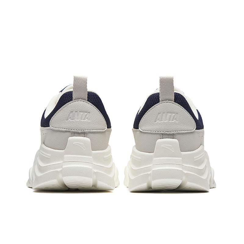 New Anta Life Collection Abrasion Resistant Breathable Low top Casual Shoes Men's White Gray Blue 912538828-4