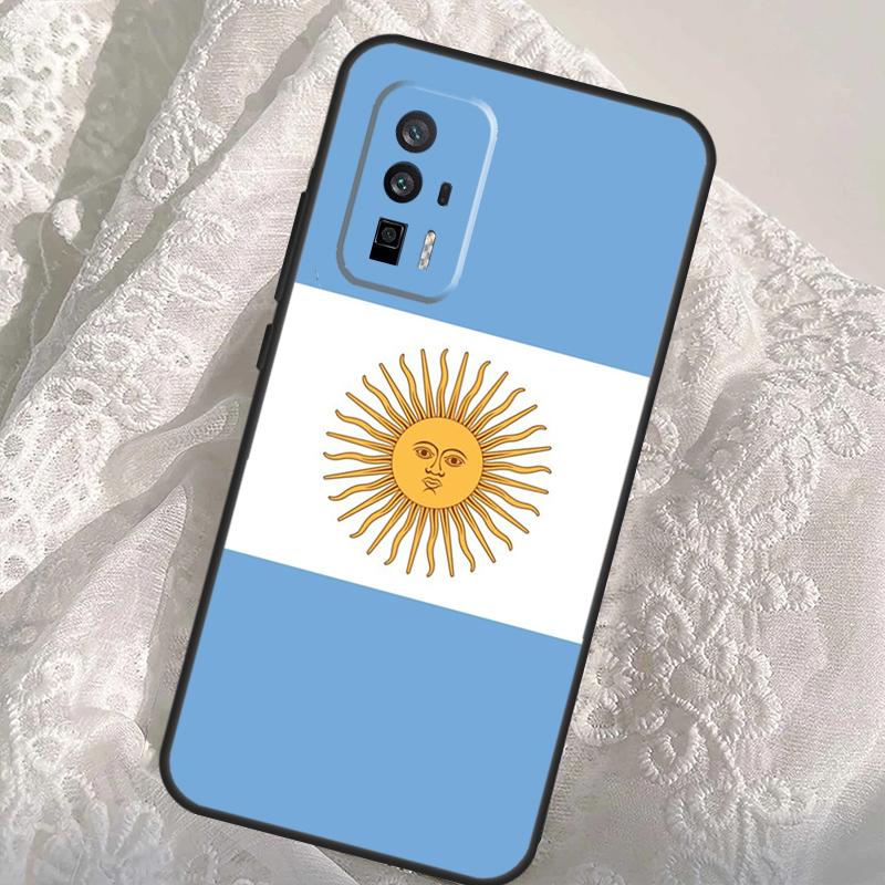 Argentina Flag Case For Xiaomi 14T Pro 13T 12T 11T 13 14 Ultra POCO X6 F6 Pro M6 X3 X5 M5s F3 F5 Cover