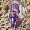 1pc Elegant Wisteria-Themed Fantasy Character Art 2D Printed Microfiber Beach Towel, Quick Dry Super Absorbent. Great for Beach