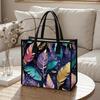 Fashion Feather Pattern Tote Bag Lightweight Casual Daily Handbag for Outdoor Shopping Work Use