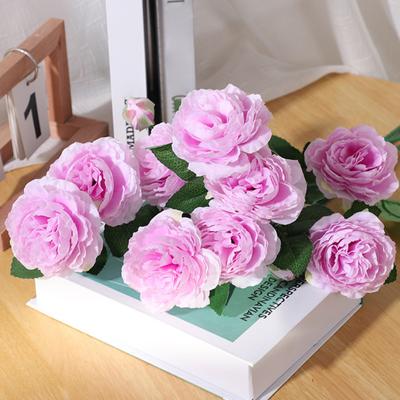Yousheng Simulated Flower Silk Peony Realistic Fake Flowers Artificial Flower Stems Decorative Silk Branches DIY Arrangements