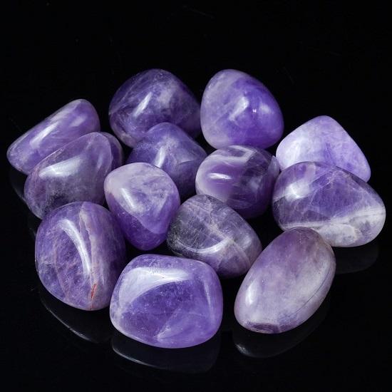 Amethyst Trommelsteine Reiki Chakra Heilung Dekorative Kieselsteine, Schmuckstein, Vasenfüller,