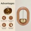 Shopkeepers Bell Beechwood and Copper Decorative Wooden Hanging Doorbell for Home Refrigerator Apartment