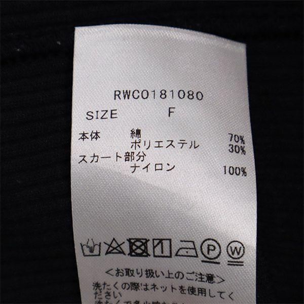 Furfur Long Sleeve Docking One Piece F Black Women Used