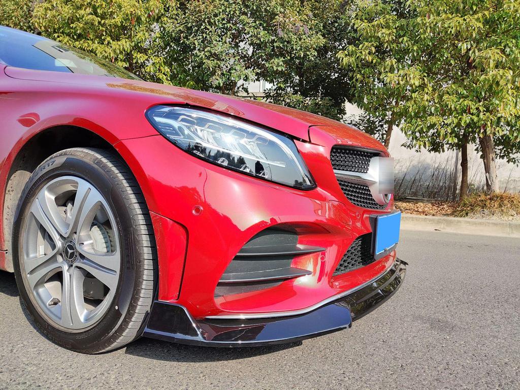 Fits Mercedes-Benz C-Class W205 (2015-2021) AMG Aerodynamic Rear Spoiler & Front Lip Bumper Kit