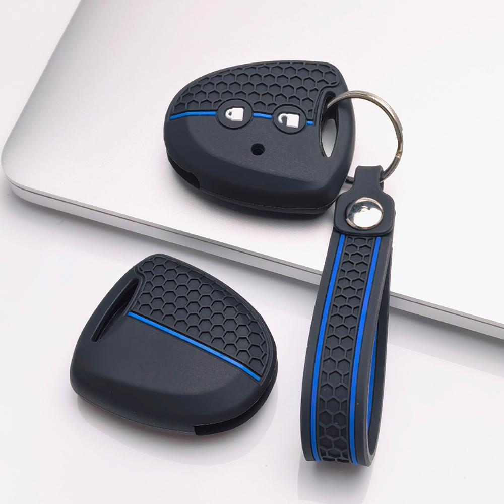 Key Cover for Toyota Hilux Yaris Corolla Rav4 Vigo Vitz Echo with Keychain Anti-Scratch Guard Shockproof Protection Soft Grip Texture