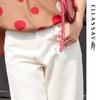 ELLASSAY Women's White Straight-Leg Jeans