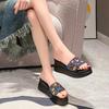 Fashion Shoes Ladies' Slippers Platform On A Wedge Luxury Slides Women Heels Pantofle Summer Designer High 2025