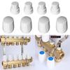 4pcs Radiator Valve Cap White Plastic Floor Heating Manifold Hand Wheel Switch M30x1.5 Thread Radiator Cap Floor Heating Parts