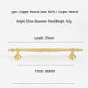French Light Luxury Gold Brass Drawer Pull Handle