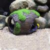 Simulated Artificial Antique Barrels Creative Reptile Hiding Cave Crafts Moss Broken Bucket  Home