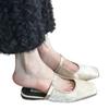 Fashion Woman Flats Retro Slippers Spring Fashion Slingback Shoes Dress Elegant Women Mules Shoes 2025 Designer Casual Chaussure Femme