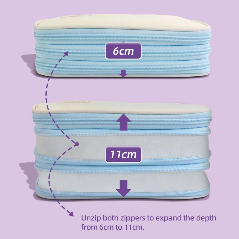 Canvas Three Layer Pencil Case With Large Capacity For Students And Creative Office Supplies