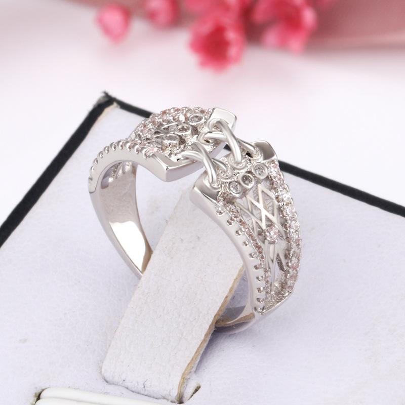 

Korean-Japanese Version Temperament Wish Ring Popular Personality Shoelace Diamond Single Ring Women s Ring Jewelry No. 9
