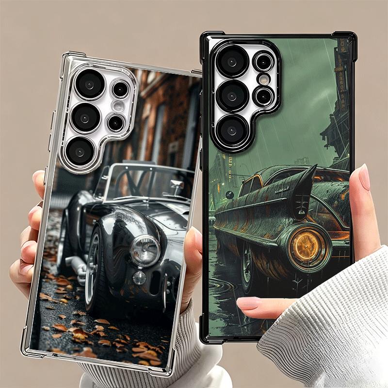 Vintage Car Retro Nostalgia Plating Phone Case For Samsung Galaxy S24 S25 FE S26 Edge S23 Ultra S22 S21 Plus S20 Anti-Fall Airab