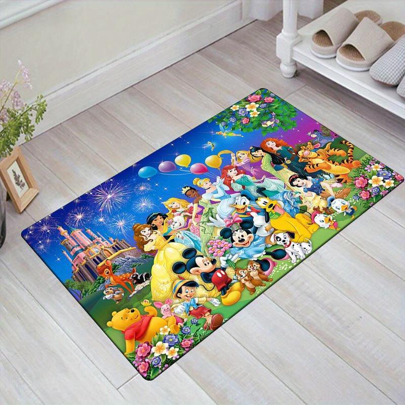 

1 шт. Ковер с рисунком Микки Мауса и Минни от Disney, Коврик для зоны, Нескользящий ковер, Коврик для пола, стирающийся вручную, Подходит для гостиной, спальни, Декор для дома 60cm by 90cm