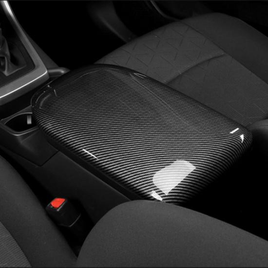 Carbon Fiber Central Armrest Storage Box Cover For Toyota RAV4 -