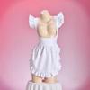 Retro Kitchen Cooking Apron for Women Baking Apron Adjustable Ruffle Maid Apron Maid Costume Fancy Dress Cosplay Costume
