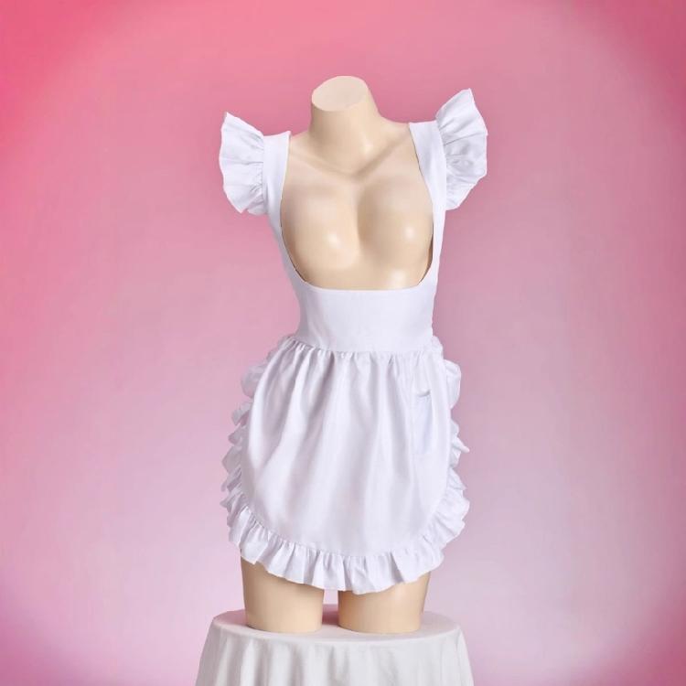 Retro Kitchen Cooking Apron for Women Baking Apron Adjustable Ruffle Maid Apron Maid Costume Fancy Dress Cosplay Costume